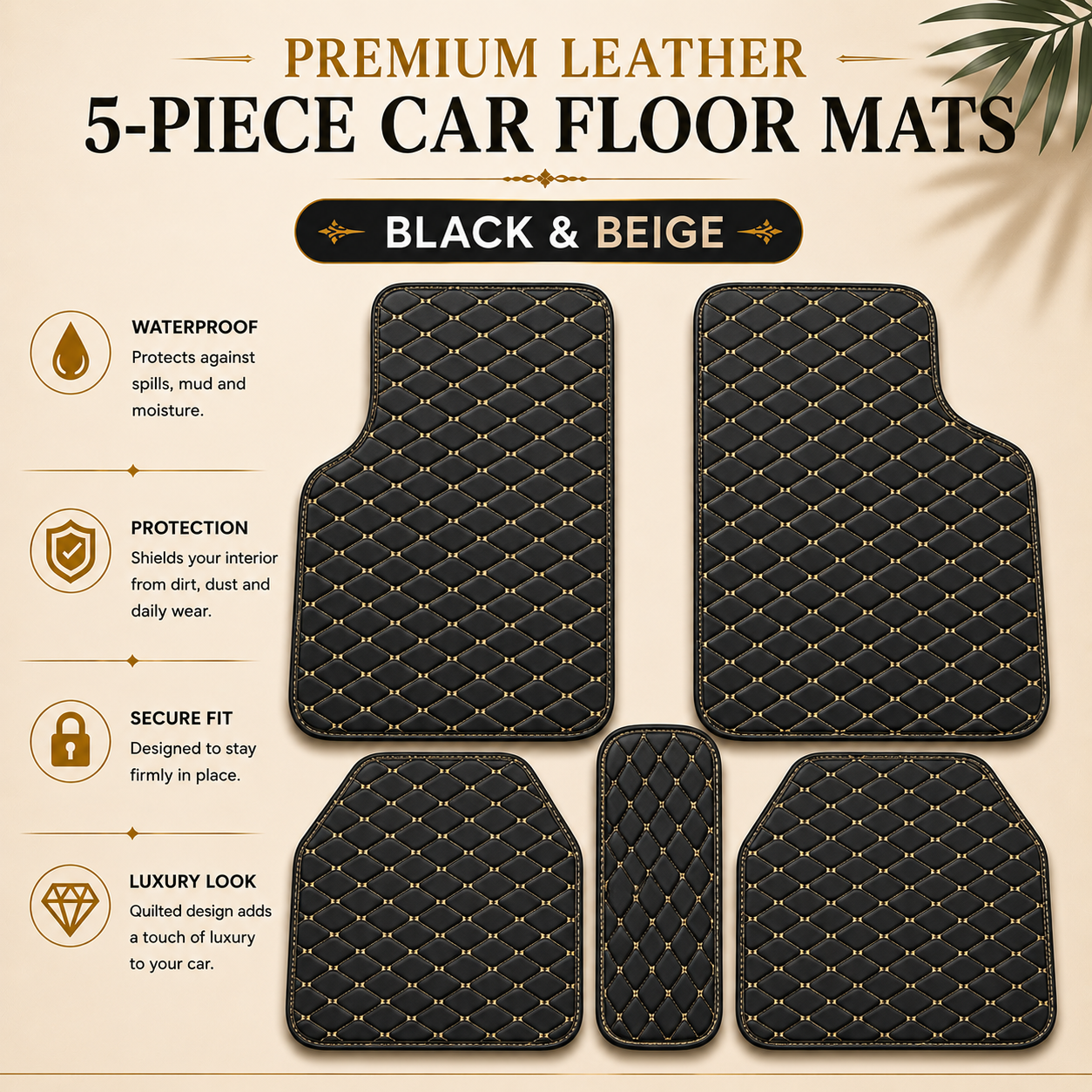 Waterproof Leather Car Floor Mats