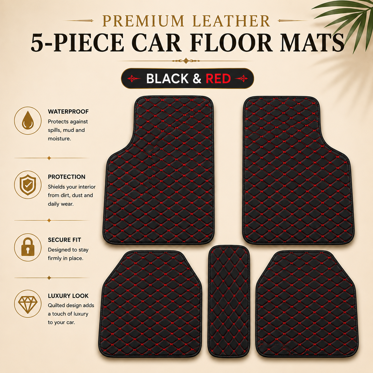 Waterproof Leather Car Floor Mats