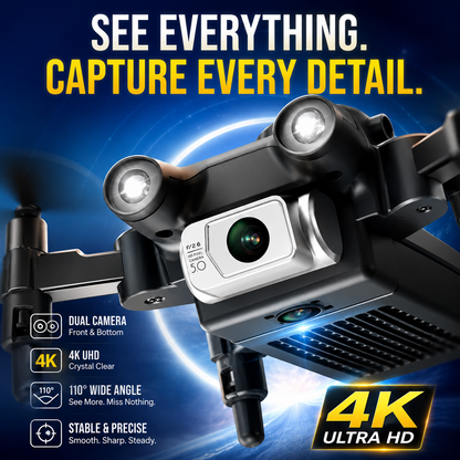 Smart Obstacle Avoidance Double Camera 4K HD Mini V30 Drone