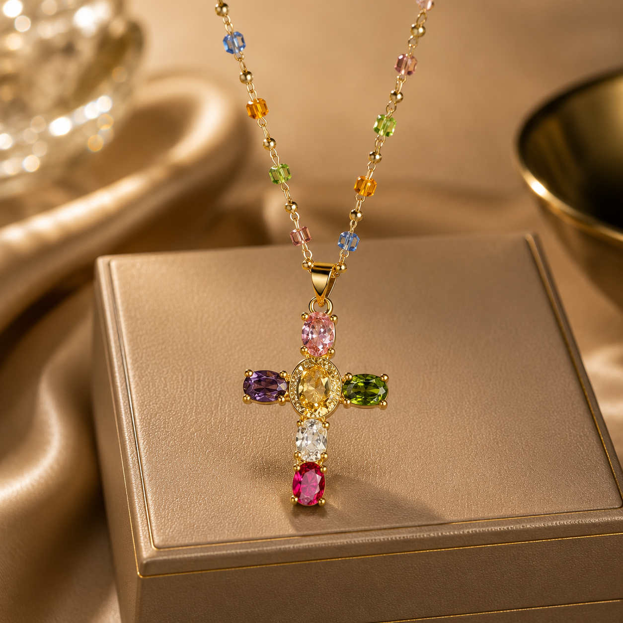 Luxury Zircon Cross Necklace