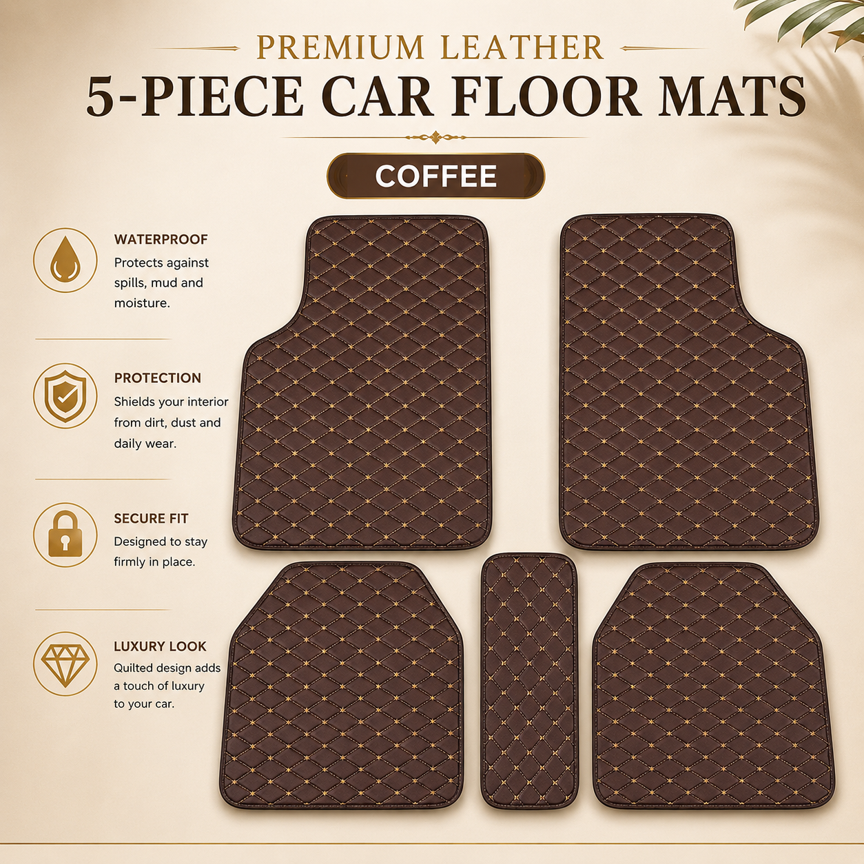 Waterproof Leather Car Floor Mats