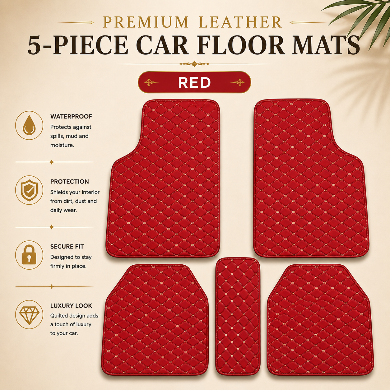 Waterproof Leather Car Floor Mats