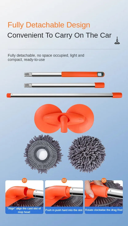 Extendable Car Wash Mop – Dual Brush Design