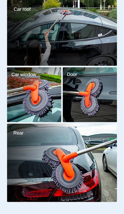 Extendable Car Wash Mop – Dual Brush Design