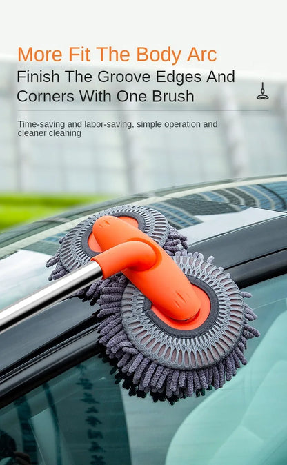 Extendable Car Wash Mop – Dual Brush Design
