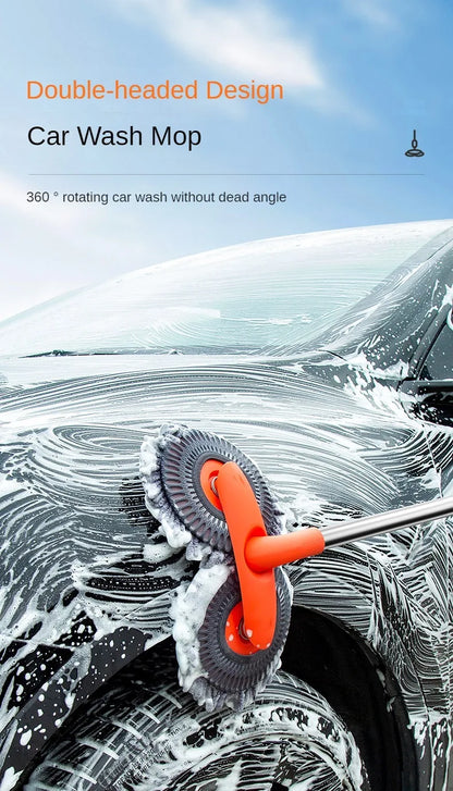 Extendable Car Wash Mop – Dual Brush Design