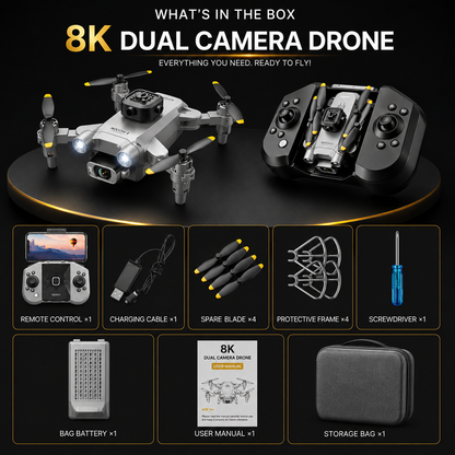 Smart Obstacle Avoidance Double Camera 4K HD Mini V30 Drone