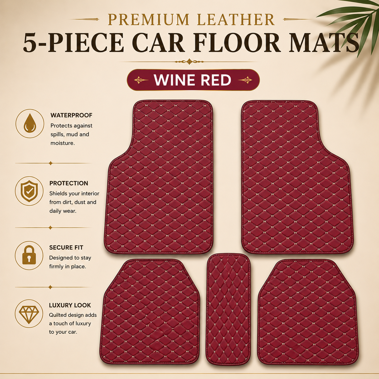 Waterproof Leather Car Floor Mats